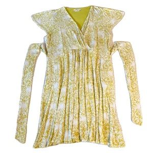 Boden Evangeline Tropical Charm Wrap Dress (Chartreuse) Size 18